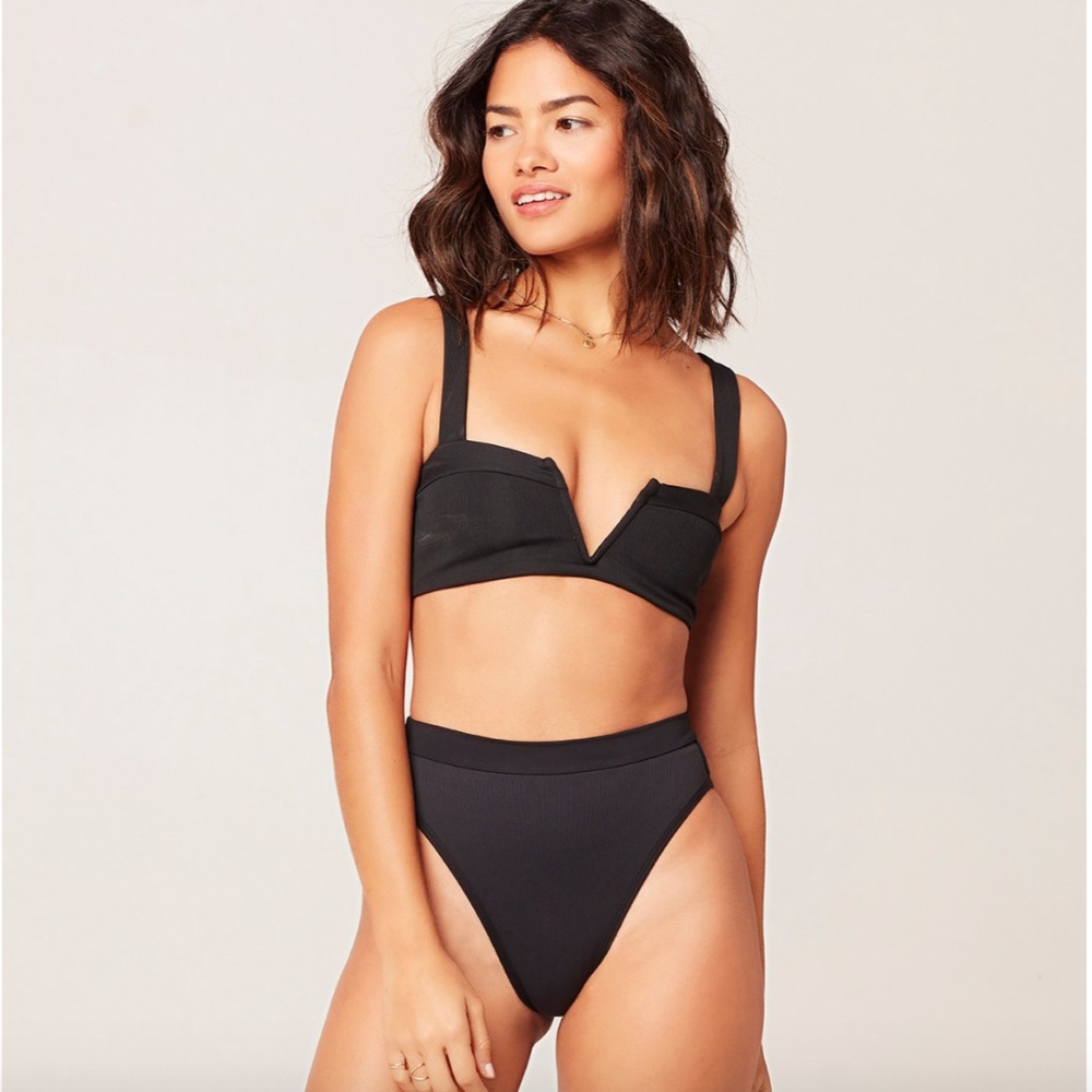 L*Space Ribbed Frenchi Bitsy Bottom - Size Large